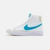 Nike Sportswear BLAZER MID 77 BG UNISEX - High-top Trainers - White/laser Blue/yellow Ochre/light Bone