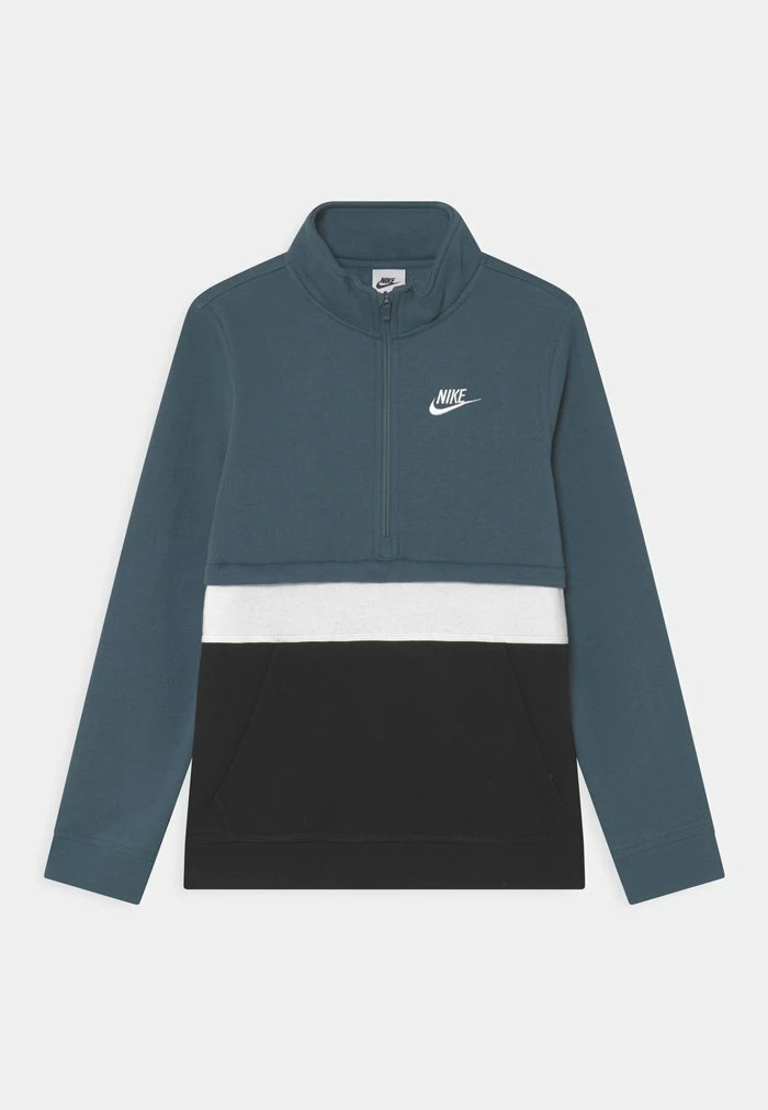 Nike Sportswear CLUB HALF ZIP - Sweatshirt - Ash Green/black/white