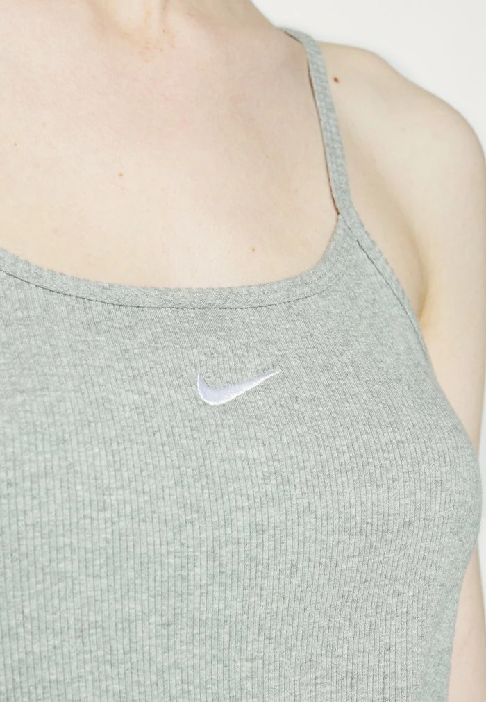 Nike Sportswear DRESS - Shift Dress - Dark Grey Heather/white - Image 7