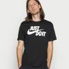 Nike Sportswear TEE JUST DO IT - Print T-shirt - Black/white