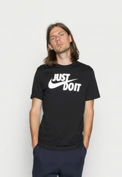 Nike Sportswear TEE JUST DO IT - Print T-shirt - Black/white
