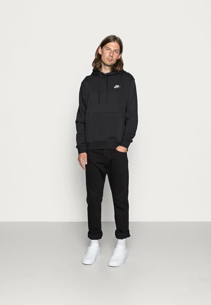 Nike Sportswear CLUB HOODIE - Hoodie - Black/white - Image 2