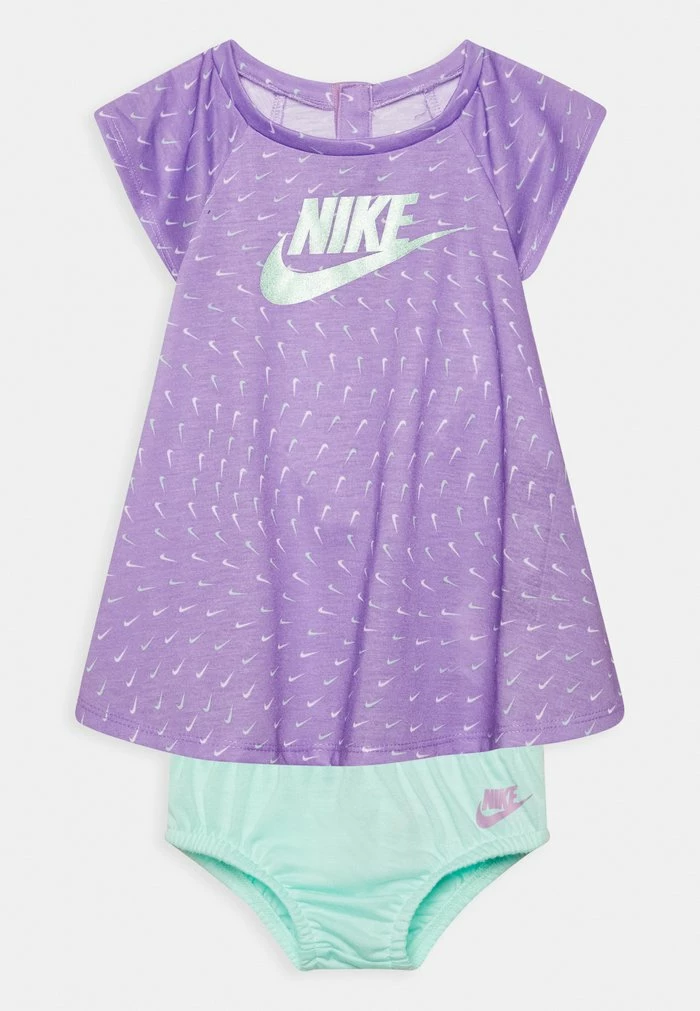 Nike Sportswear ESSENTIALS DRESS SET - Jersey Dress - Violet Shock