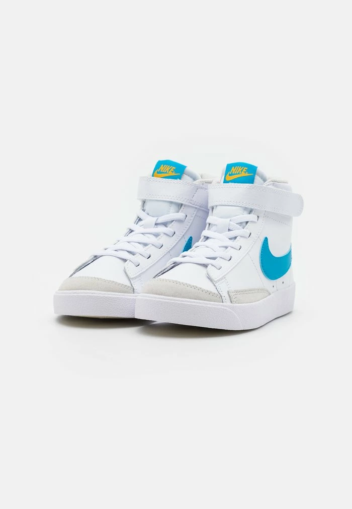 Nike Sportswear BLAZER MID 77 BP UNISEX - High-top Trainers - White/laser Blue/yellow Ochre/light Bone - Image 2