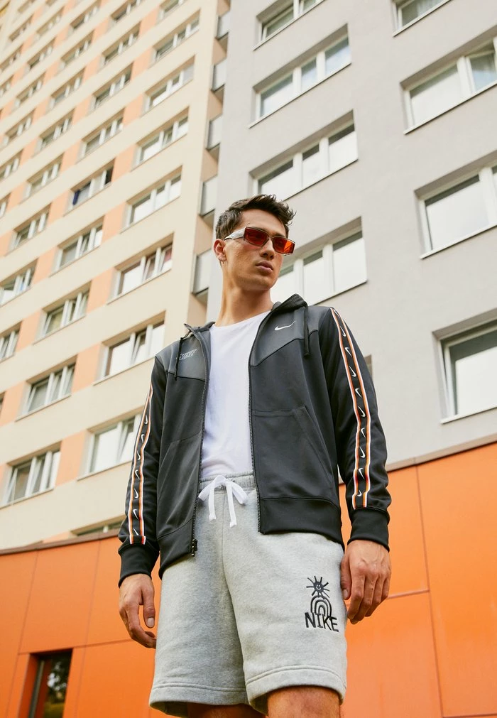 Nike Sportswear Shorts - Dark Grey Heather/white/black - Image 3