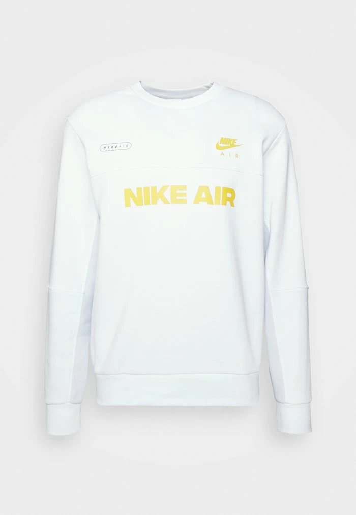Nike Sportswear AIR CREW - Sweatshirt - White/football Grey/vivid Sulfur - Image 2