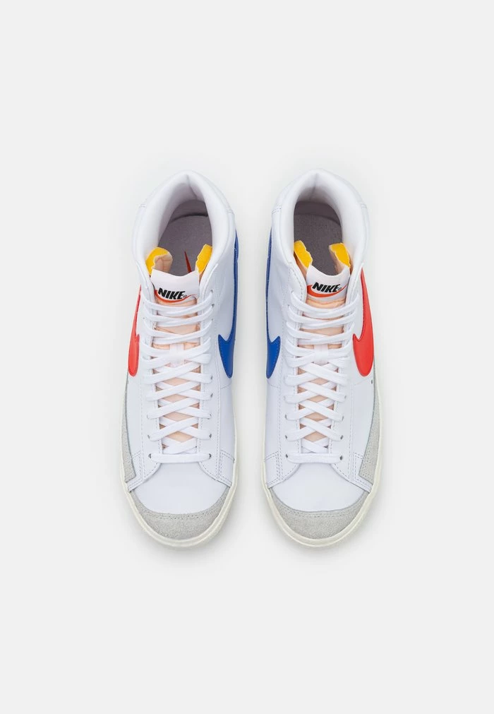 Nike Sportswear BLAZER MID 77 - High-top Trainers - White/habanero Red/medium Blue/sail/black/team Orange - Image 4