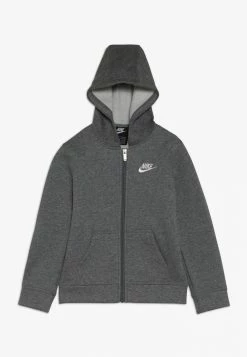 Nike Sportswear CLUB HOODIE - Zip-up Sweatshirt - Carbon Heather