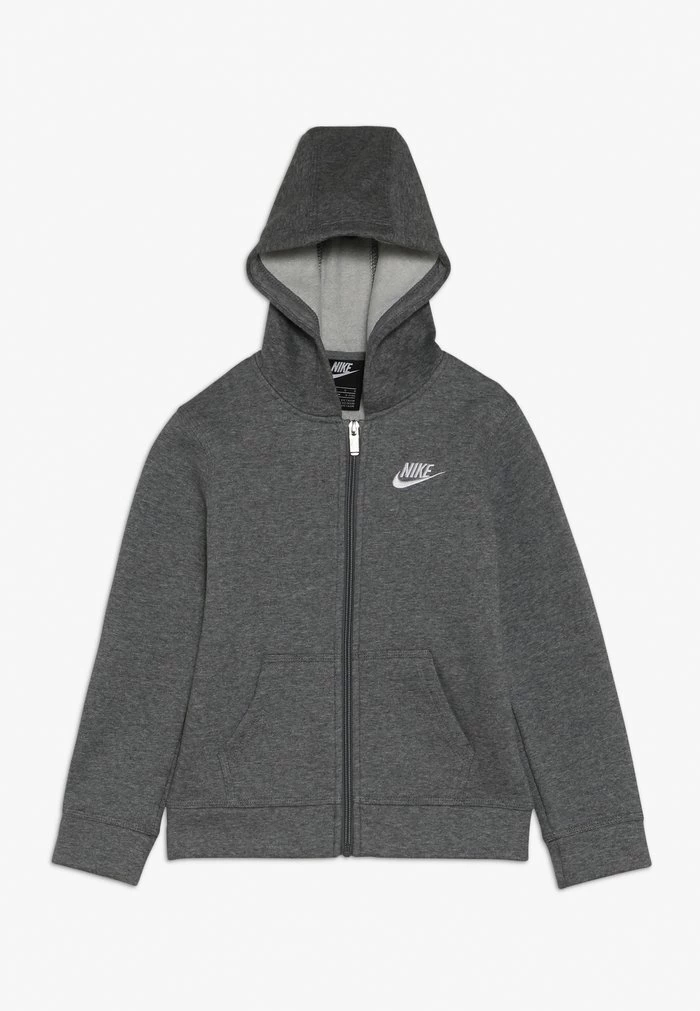 Nike Sportswear CLUB HOODIE - Zip-up Sweatshirt - Carbon Heather
