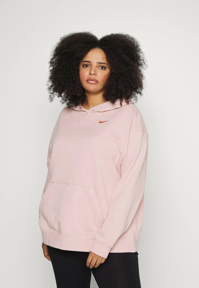 Nike Sportswear HOODIE PLUS - Hoodie - Pink Oxford/light Curry/rose Whisper