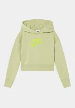 Nike Sportswear CLUB CROP - Hoodie - Olive Aura