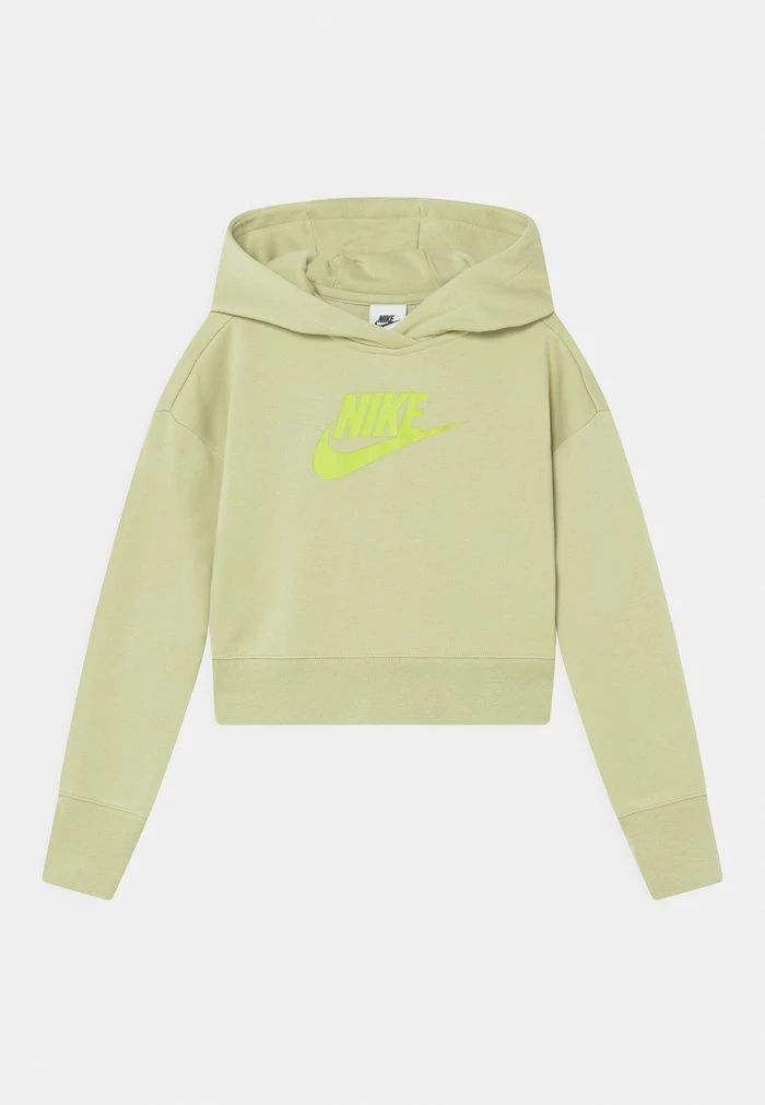 Nike Sportswear CLUB CROP - Hoodie - Olive Aura