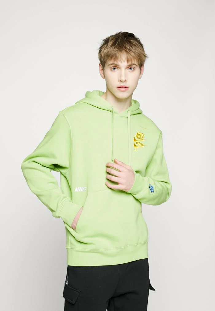 Nike Sportswear HOODIE - Sweatshirt - Vivid Green/medium Blue - Image 3