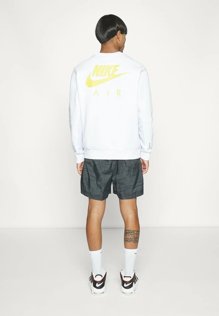 Nike Sportswear AIR CREW - Sweatshirt - White/football Grey/vivid Sulfur - Image 5