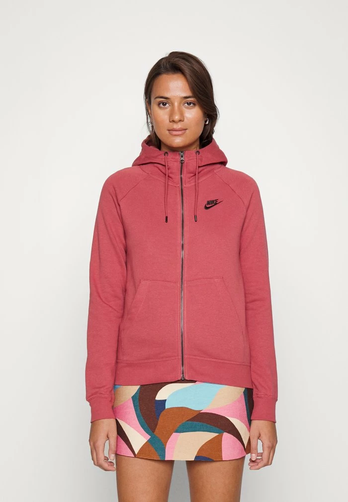 Nike Sportswear HOODIE - Zip-up Sweatshirt - Canyon Rust/black