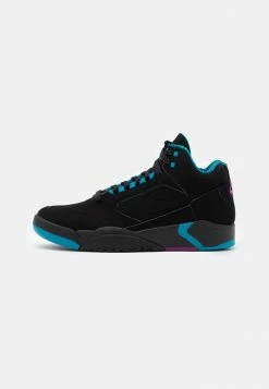 Nike Sportswear AIR FLIGHT LITE MID - High-top Trainers - Black/cyber Teal/red Plum