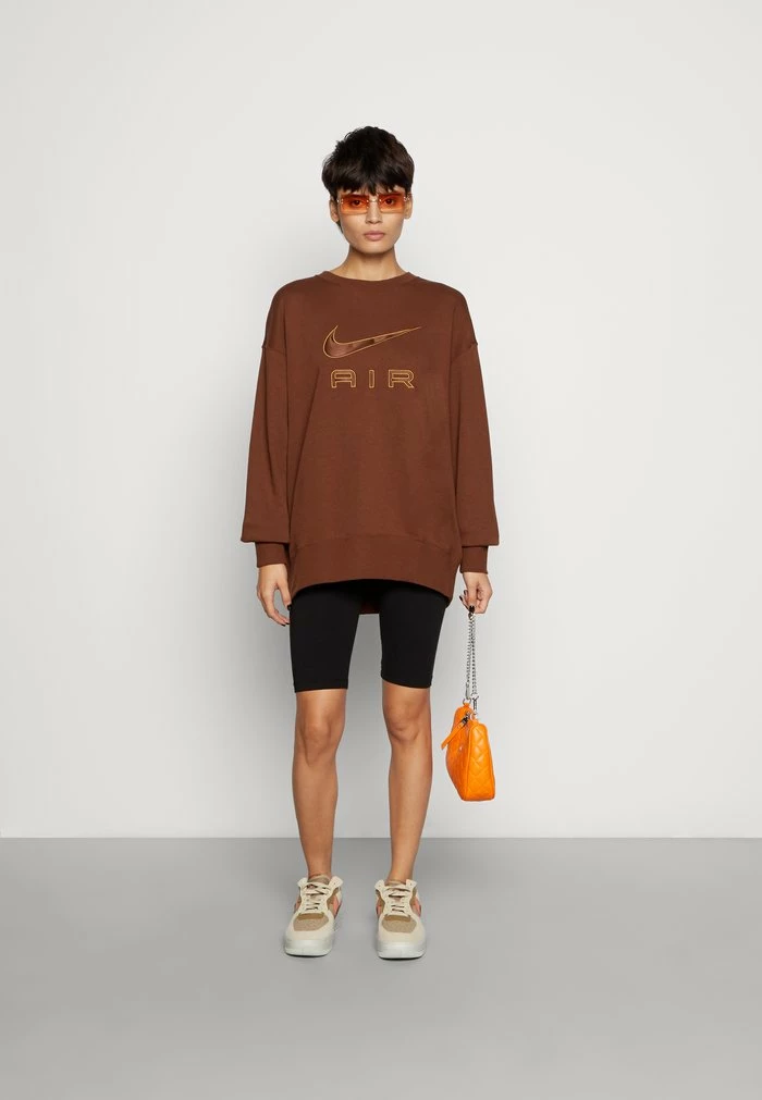 Nike Sportswear AIR CREW - Sweatshirt - Cacaowow/ale Brown