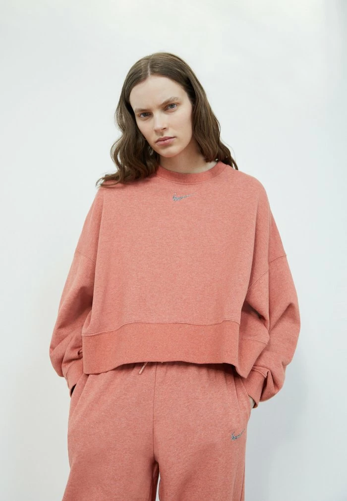 Nike Sportswear CREW - Sweatshirt - Madder Root/heather/white - Image 4