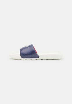Nike Sportswear VICTORI ONE SLIDE PRINT - Mules - Blackened Blue/sail/dark Marina Blue/university Red