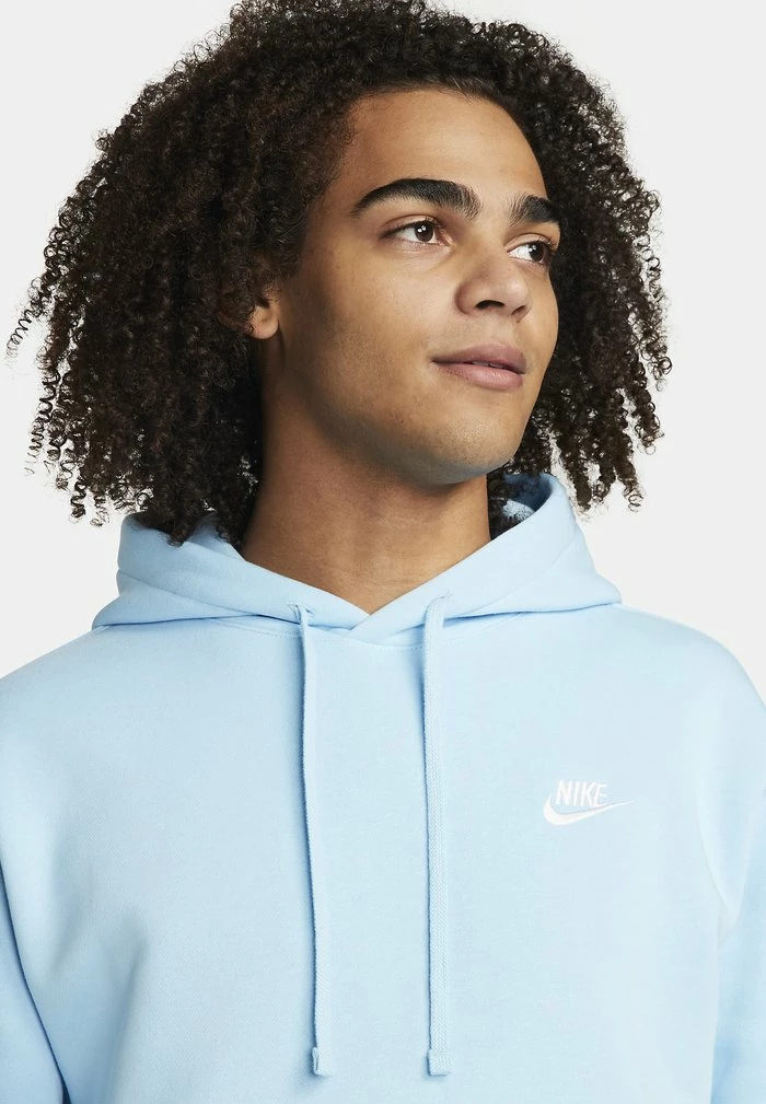 Nike Sportswear CLUB HOODIE - Hoodie - Blue Chill/blue Chill/(lt Crimson) - Image 4