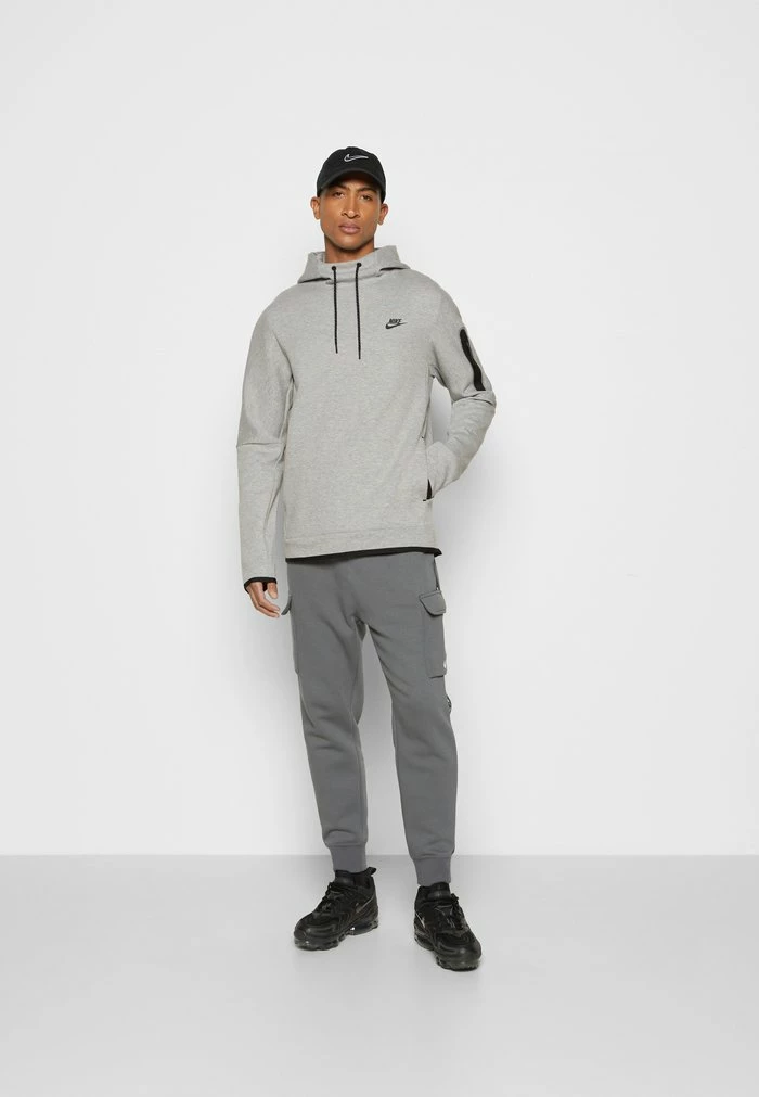 Nike Sportswear HOODIE - Hoodie - Grey Heather/black - Image 5