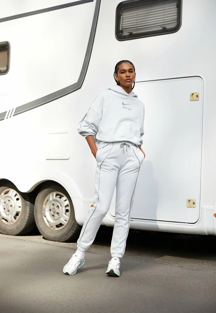 Nike Sportswear AIR HOODIE - Sweatshirt - Pure Platinum/flat Pewter - Image 2