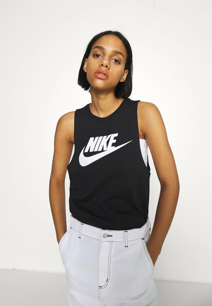 Nike Sportswear TANK MSCL FUTURA NEW - Top - Black/white - Image 6