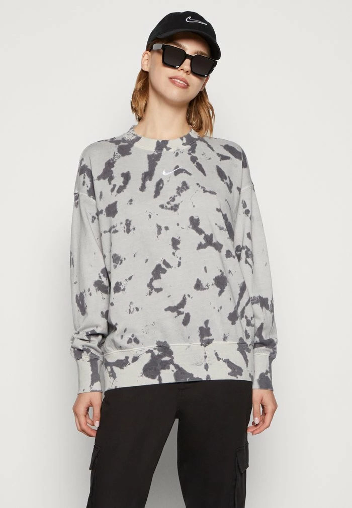 Nike Sportswear DYE CREW - Sweatshirt - Black/white - Image 4