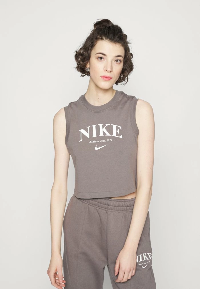 Nike Sportswear TANK - Top - Cave Stone/white