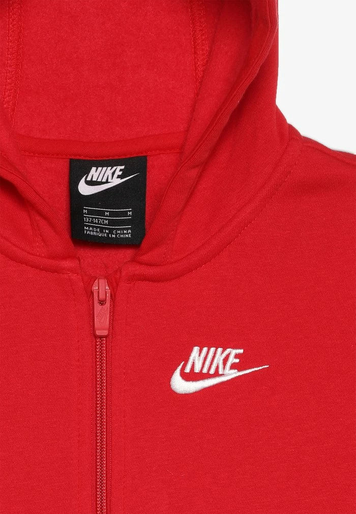 Nike Sportswear HOODIE CLUB - Zip-up Sweatshirt - University Red/white - Image 5
