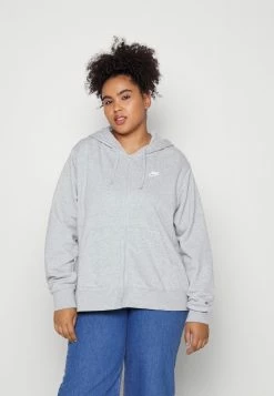 Nike Sportswear CLUB HOODIE - Zip-up Sweatshirt - Grey Heather/white
