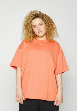 Nike Sportswear PLUS - Basic T-shirt - Madder Root/white