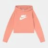 Nike Sportswear CLUB CROP - Hoodie - Light Madder Root/white