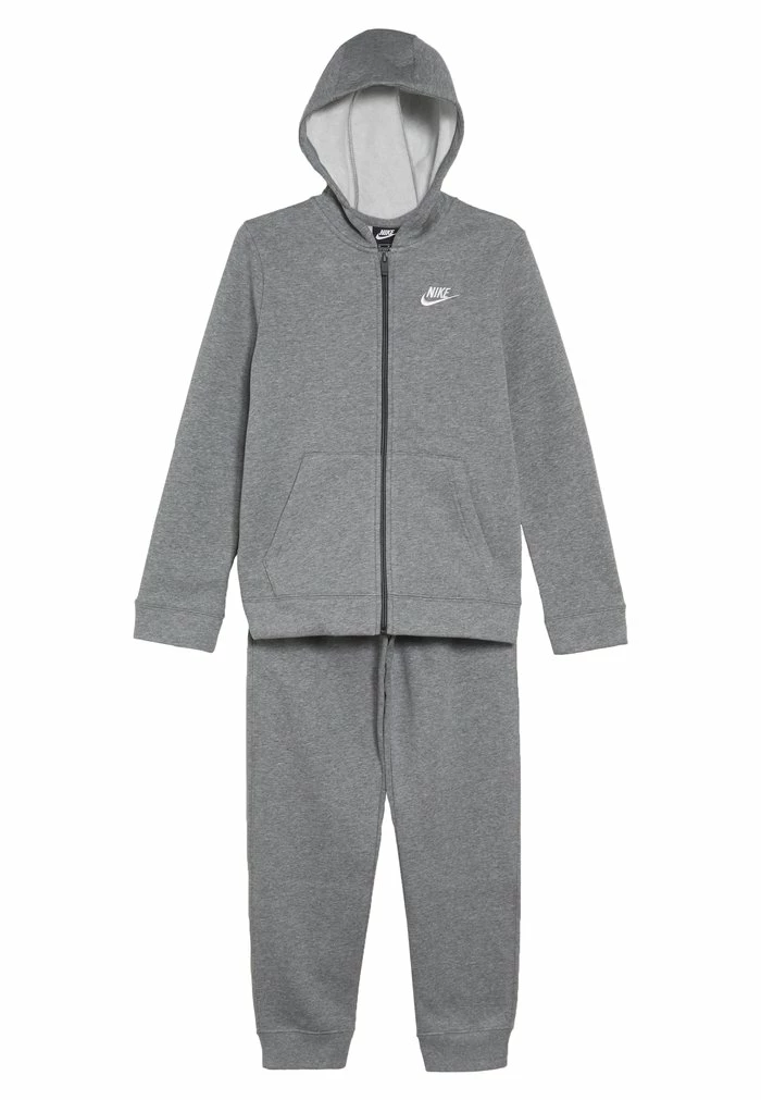 Nike Sportswear SUIT CORE SET - Tracksuit - Carbon Heather/dark Grey/white - Image 4