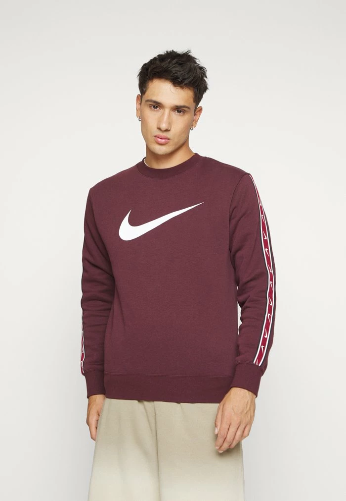 Nike Sportswear REPEAT CREW - Sweatshirt - Burgundy Crush/white - Image 4