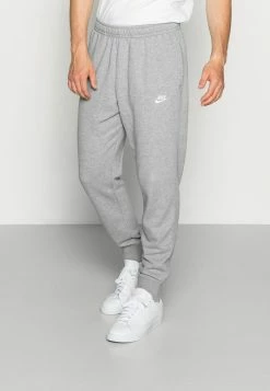 Nike Sportswear HOSEN CLUB JOGGER - Tracksuit Bottoms - Dark Grey Heather/matte Silver/white