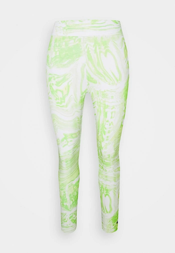 Nike Sportswear Leggings - Trousers - White/lemon Twist