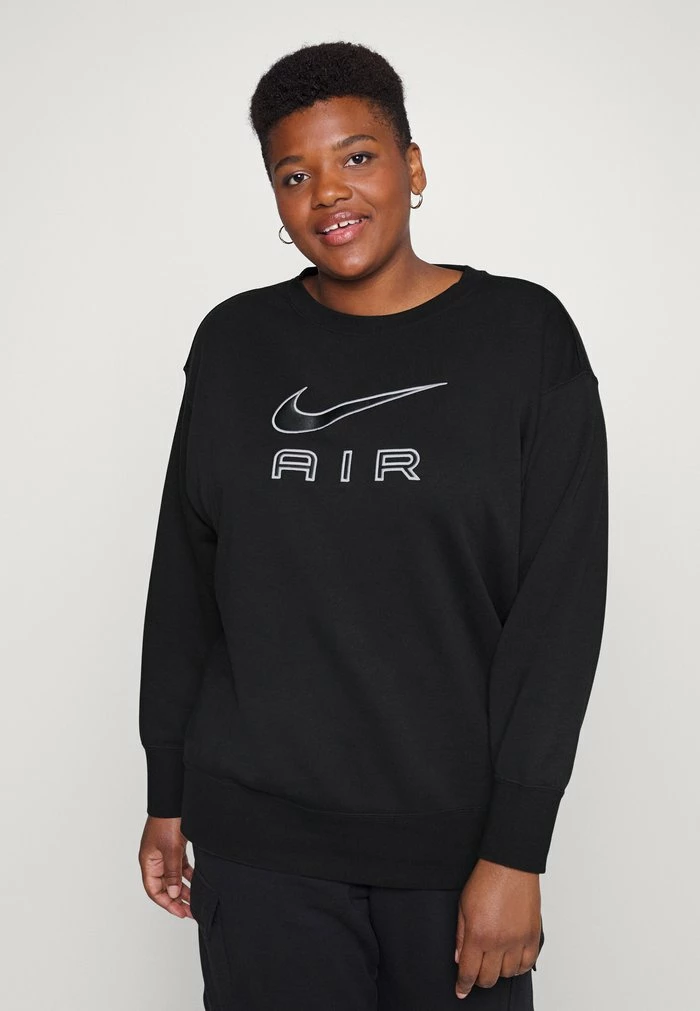 Nike Sportswear AIR CREW - Sweatshirt - Black/white