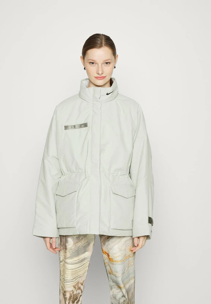 Nike Sportswear REVIVAL - Winter Jacket - Grey Haze/white/light Army/black