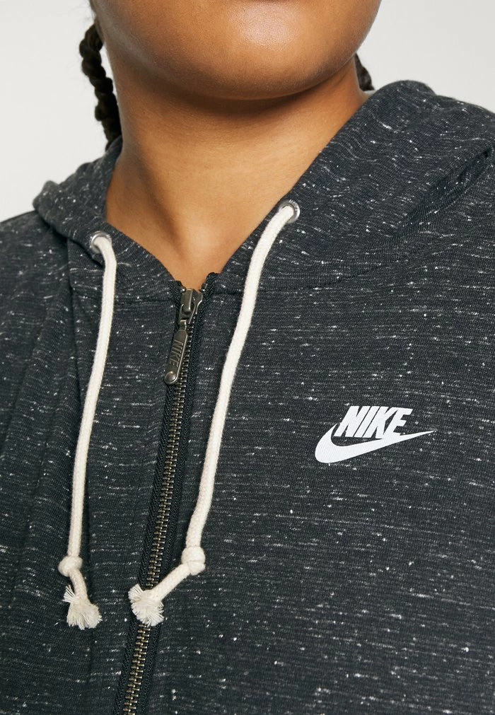 Nike Sportswear GYM EASY HOODIE - Zip-up Sweatshirt - Black/white - Image 6