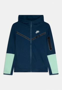 Nike Sportswear B NSW TCH FLC FZ UNISEX - Zip-up Sweatshirt - Valerian Blue/mint/white