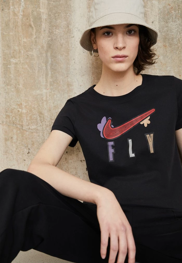 Nike Sportswear FLY - Print T-shirt - Black - Image 4