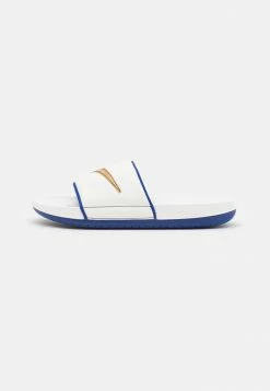 Nike Sportswear OFFCOURT SLIDE - Mules - Sail/metallic Gold/deep Royal Blue