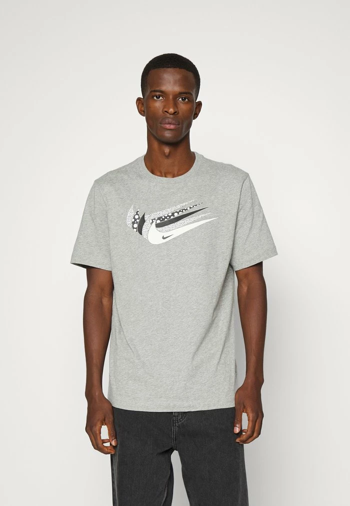 Nike Sportswear TEE - Print T-shirt - Dark Grey Heather/white