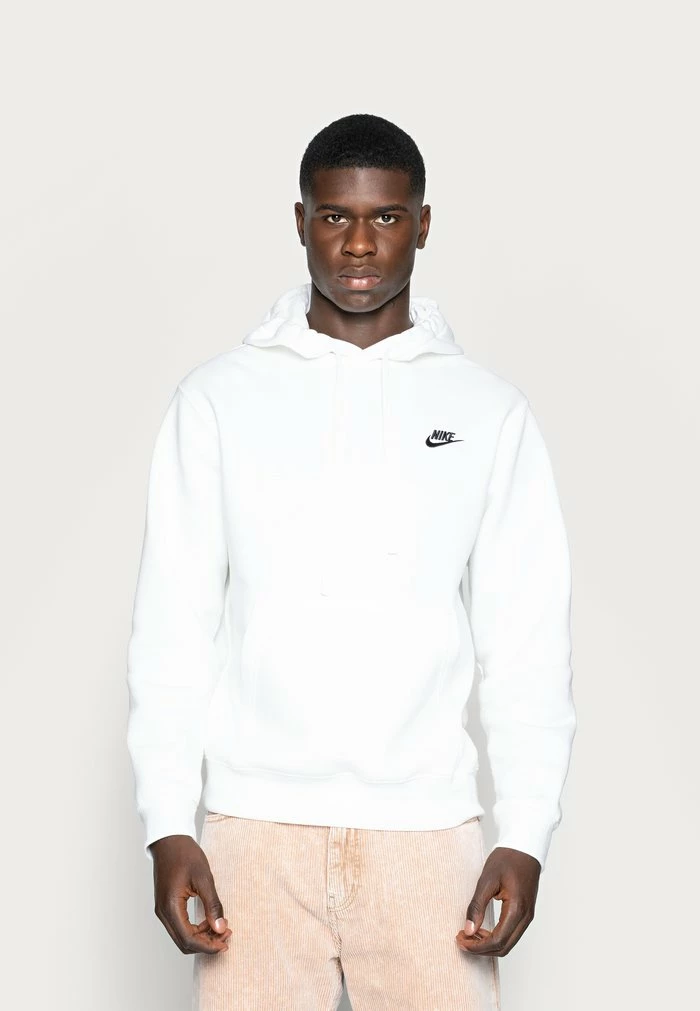 Nike Sportswear CLUB HOODIE - Hoodie - White/black