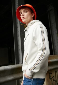 Nike Sportswear REPEAT HOOD - Sweatshirt - Light Bone/black