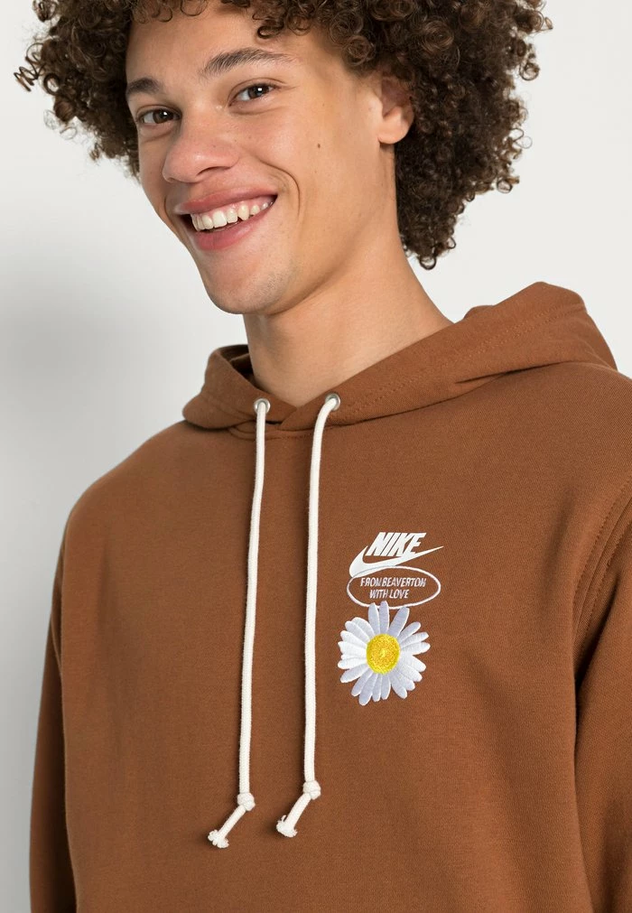 Nike Sportswear HOODIE - Sweatshirt - Pecan/white - Image 5