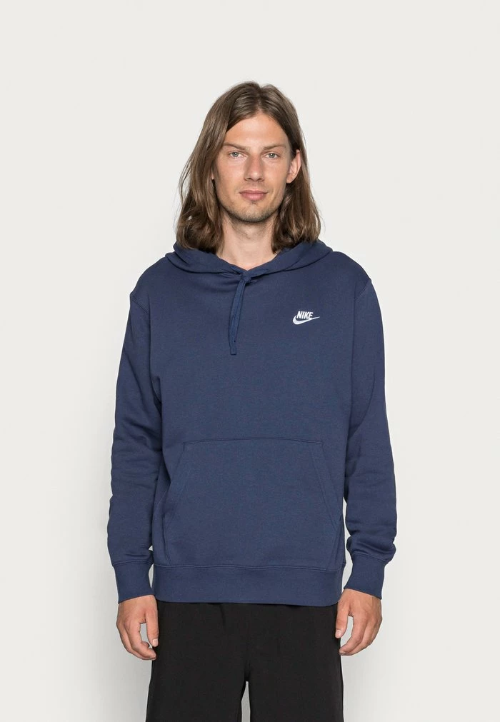 Nike Sportswear CLUB HOODIE - Hoodie - Midnight Navy/white