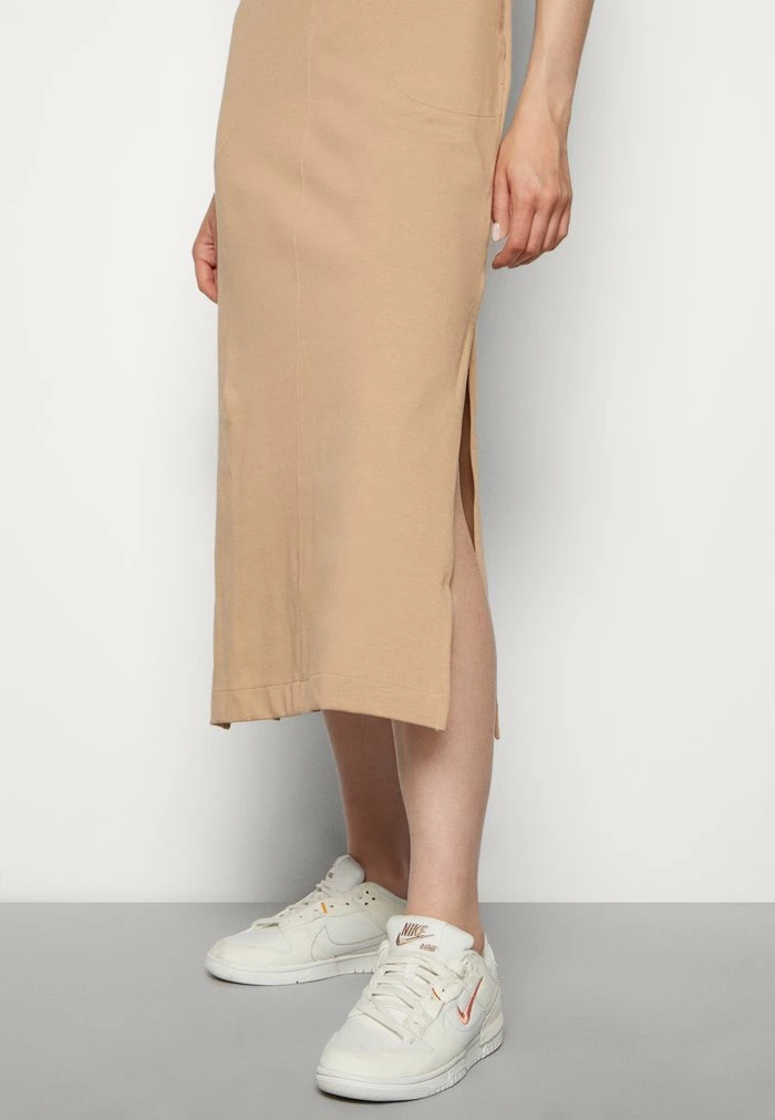 Nike Sportswear DRESS MIDI - Jersey Dress - Hemp/white - Image 6