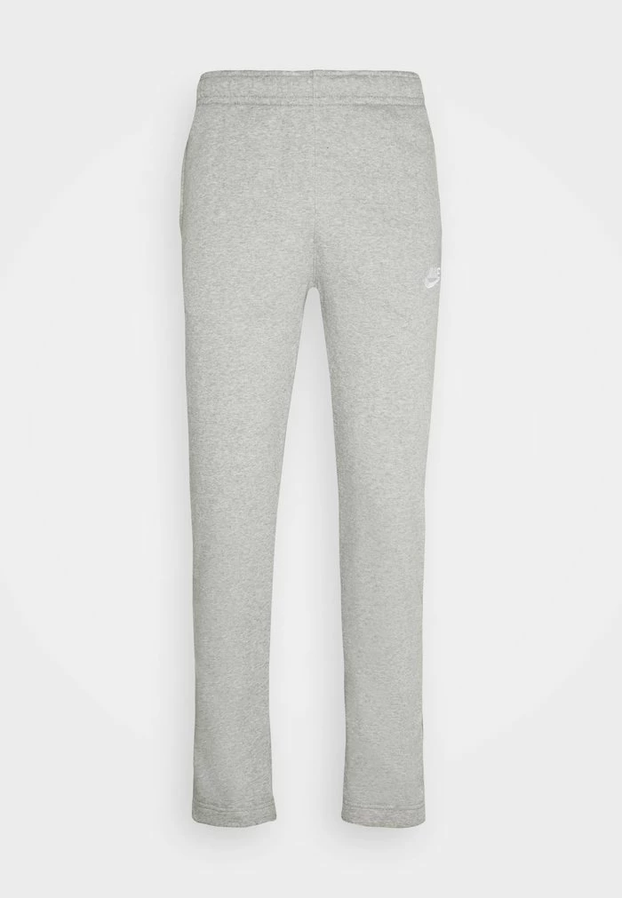 Nike Sportswear CLUB PANT - Tracksuit Bottoms - Grey Heather/matte Silver/white